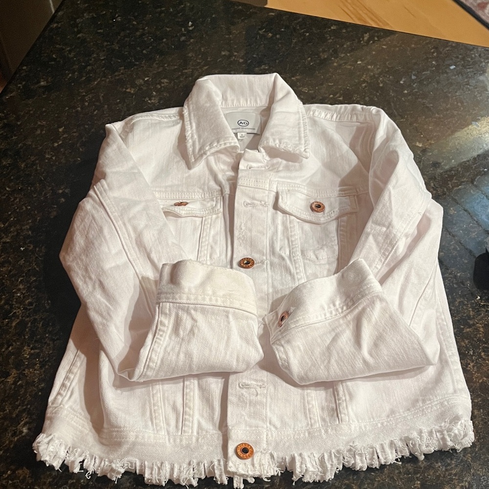 Ag Adriano Goldschmied Kids' White Jean Jacket